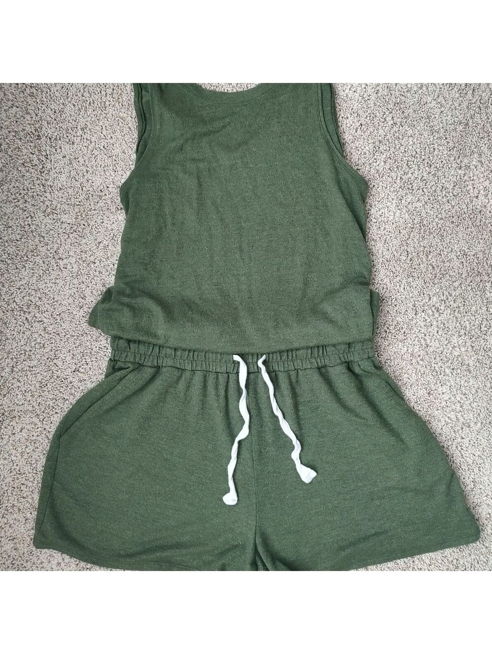 Time and Tru Women's Green Sleeveless Tank Top Romper Size M (8-10)